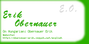 erik obernauer business card